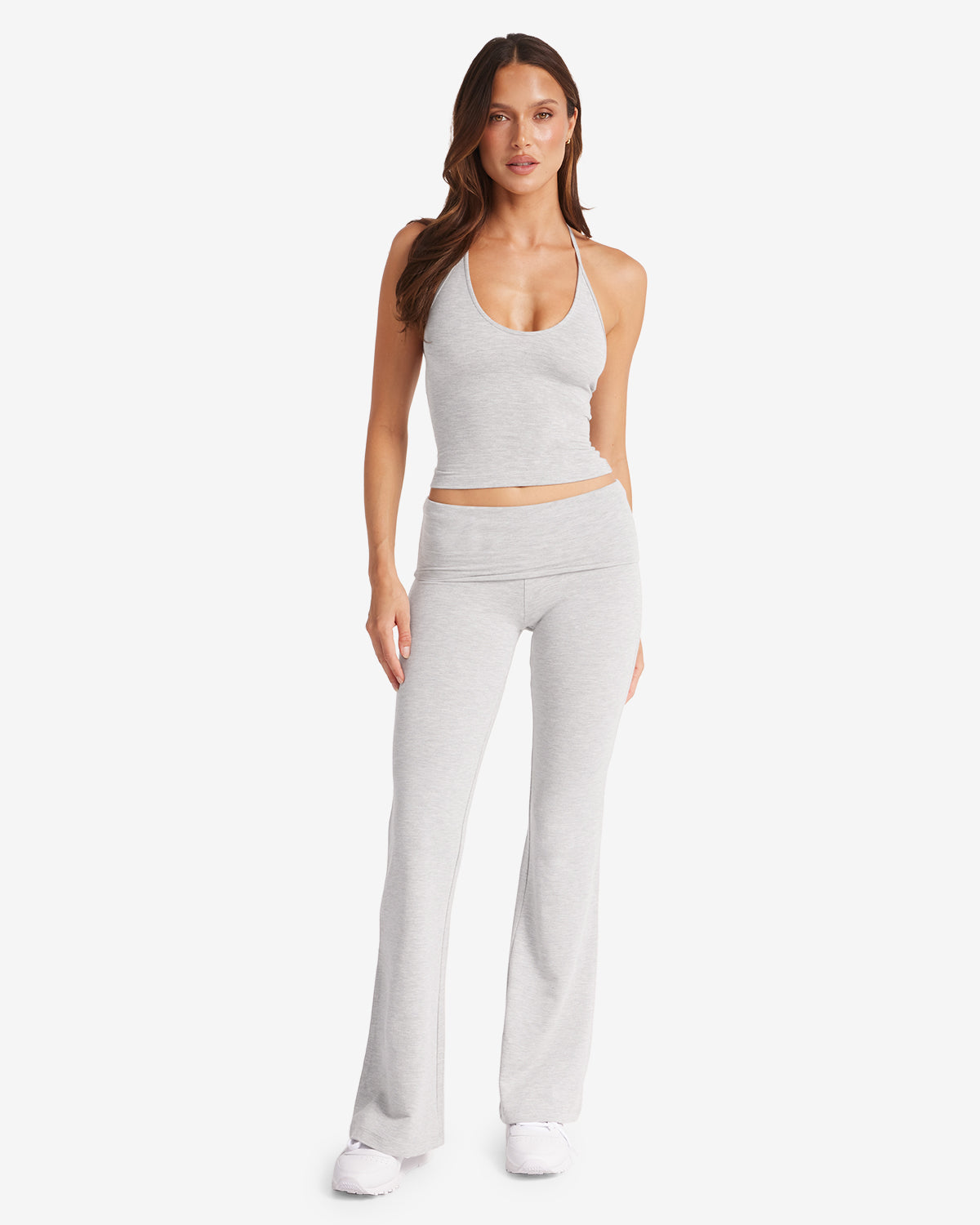 Jersey Flare Pant | Light Grey