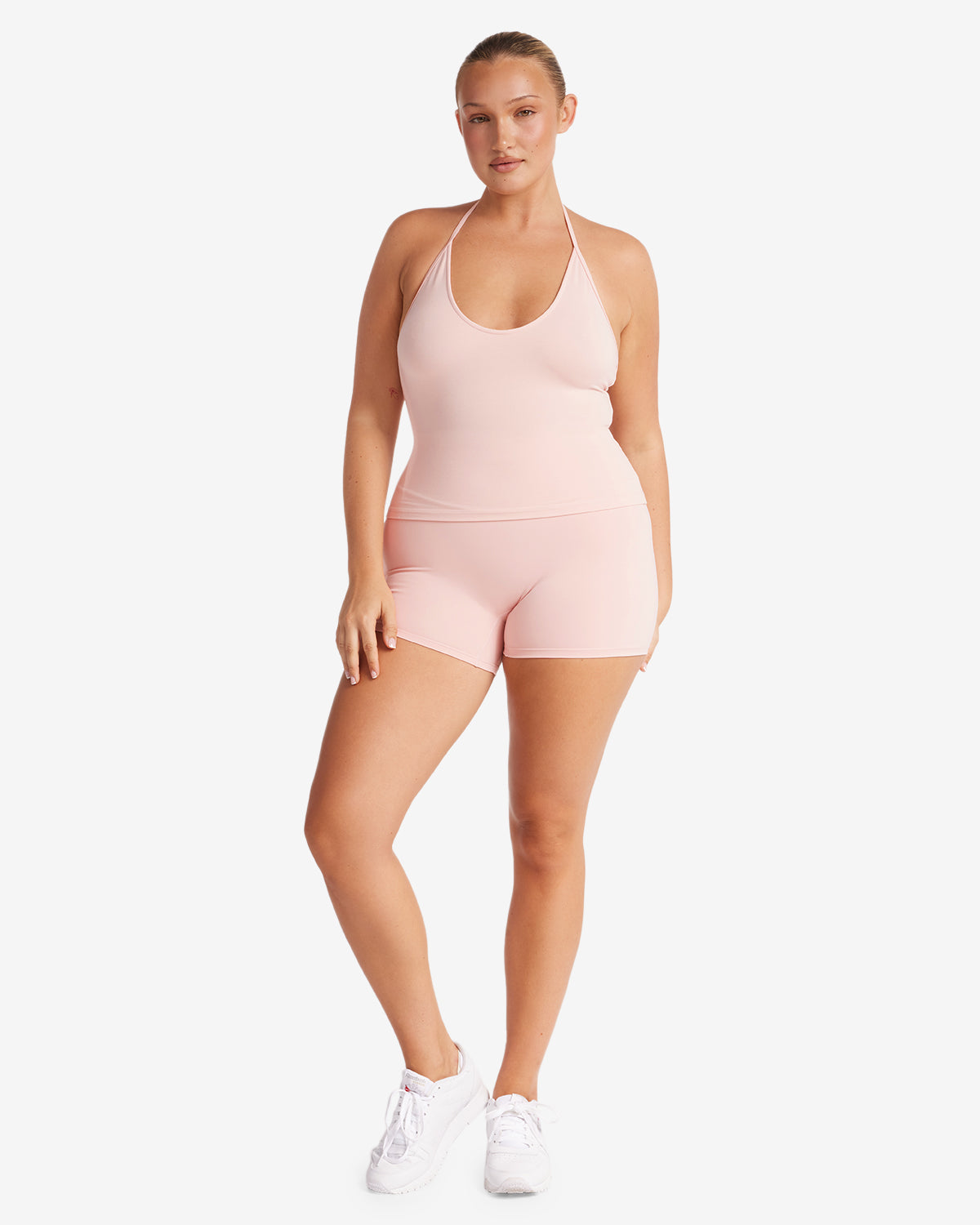 Serenity Scrunch Shorts 4" | Blush