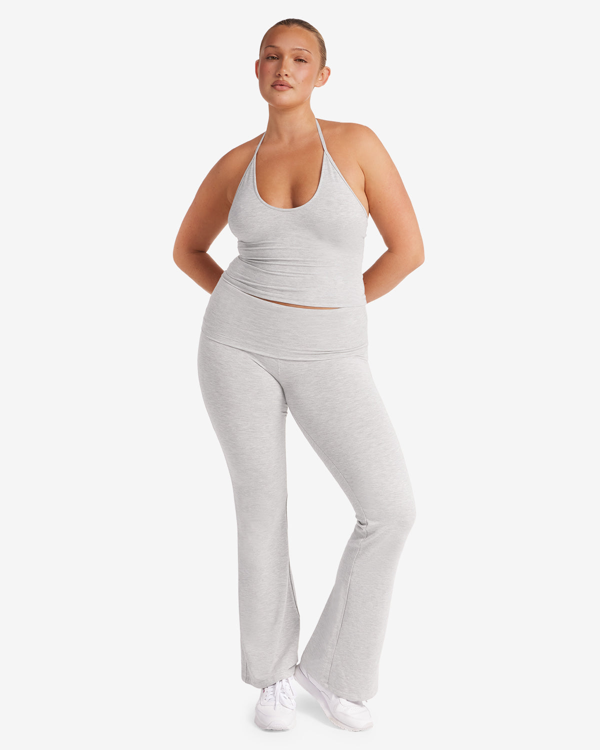 Jersey Flare Pant | Light Grey - M