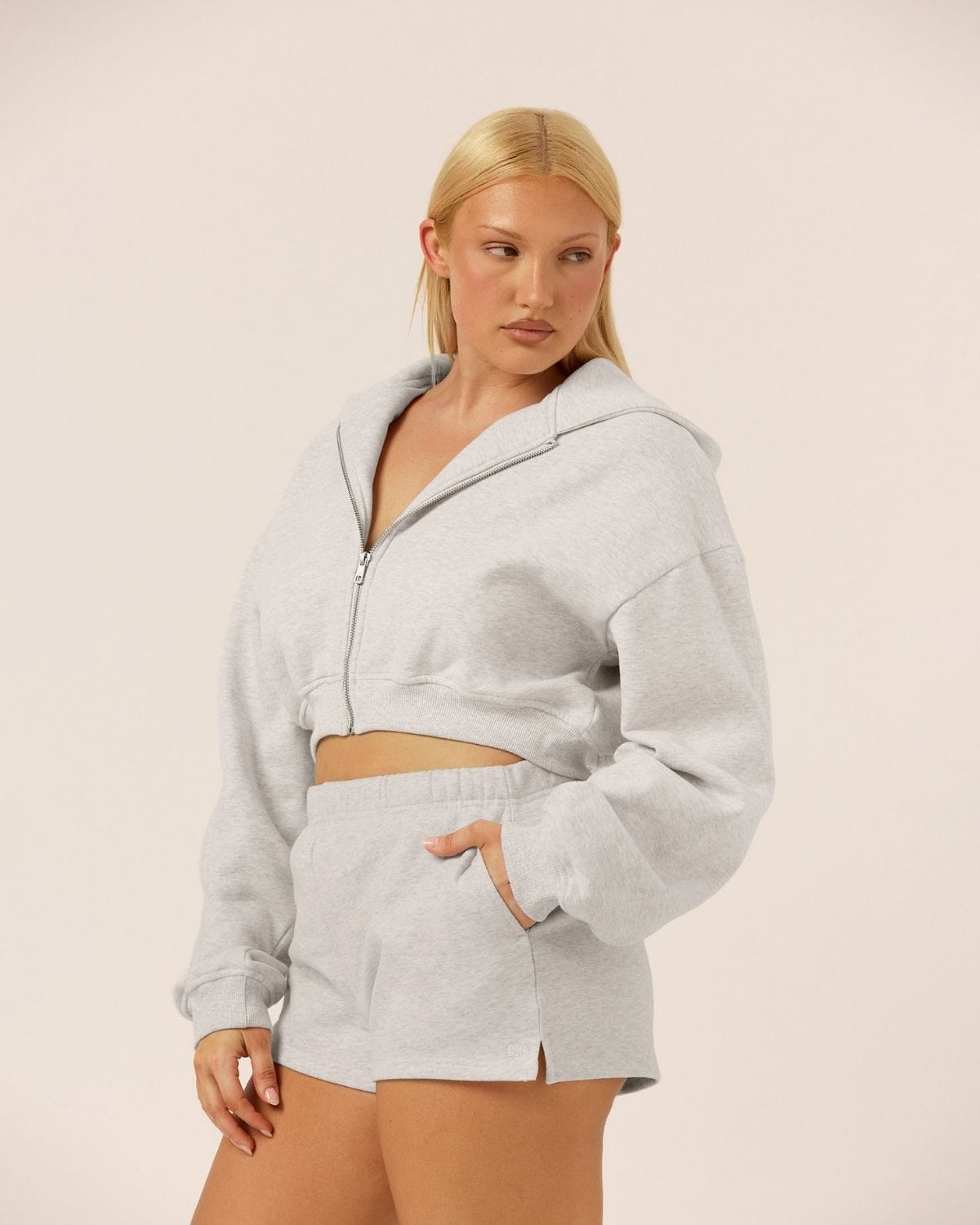 Fleece Sweat Shorts | Snow Marle
