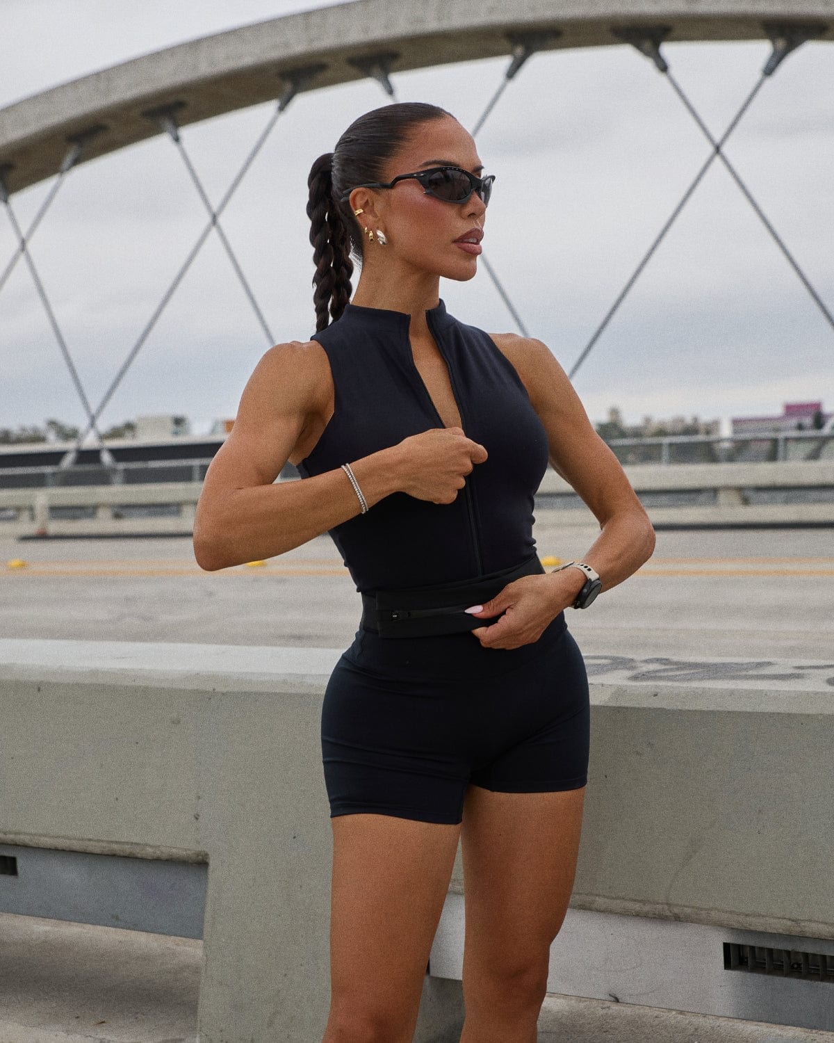 Serenity Active Zip Tank | Black