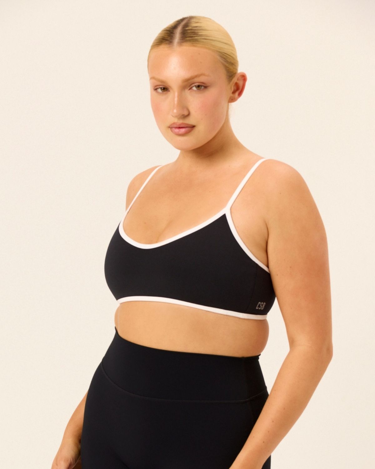 Serenity Ayla Crop | Black Two Tone