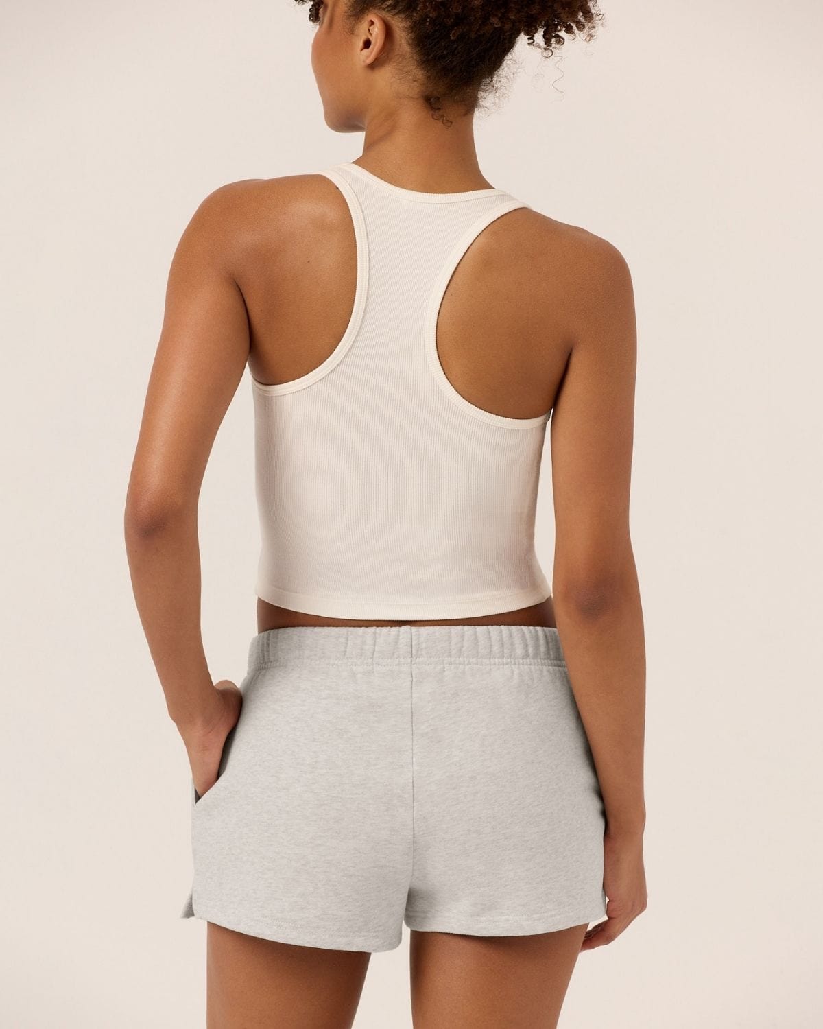 Fleece Sweat Shorts | Snow Marl