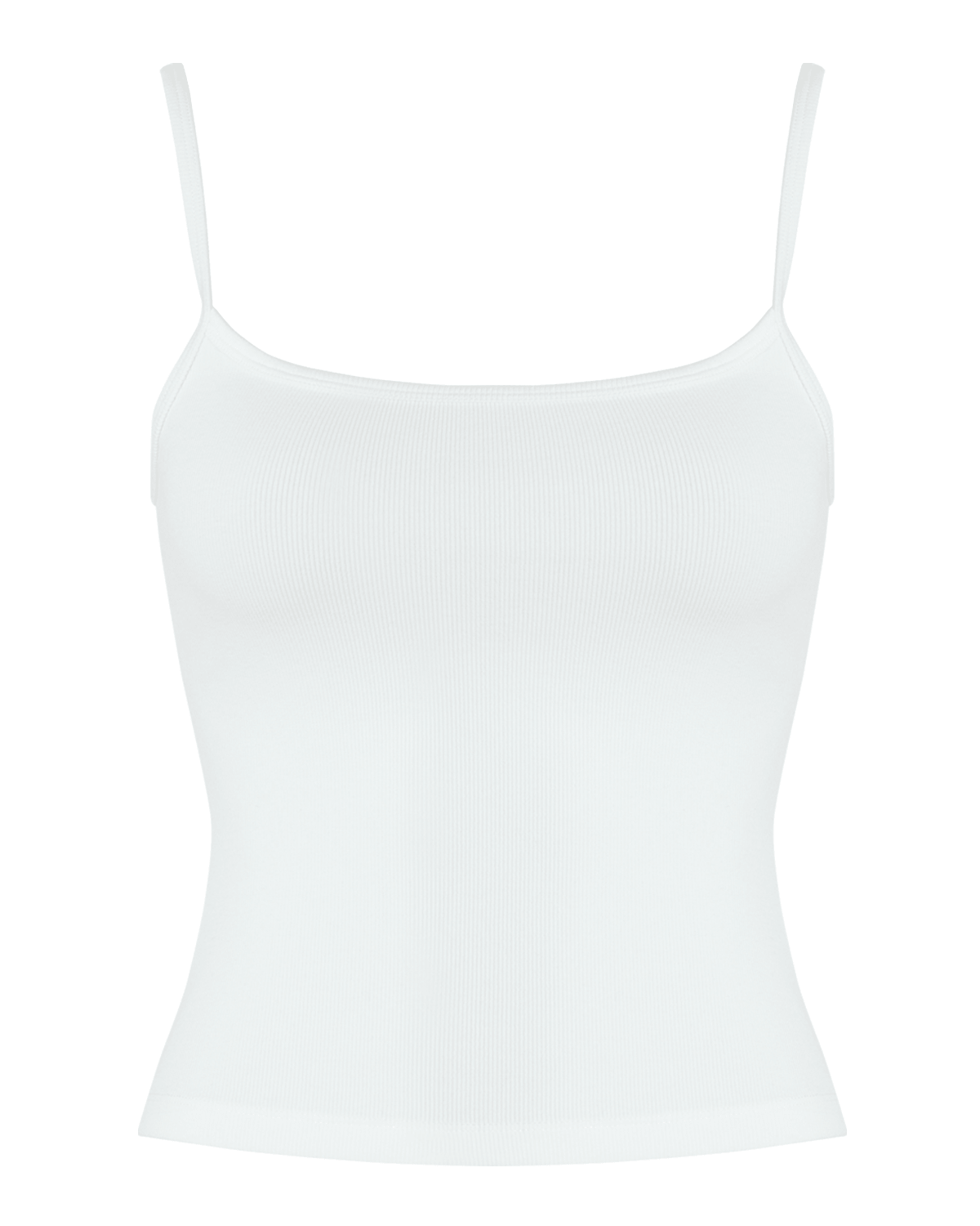 Rib Cami Tank | White