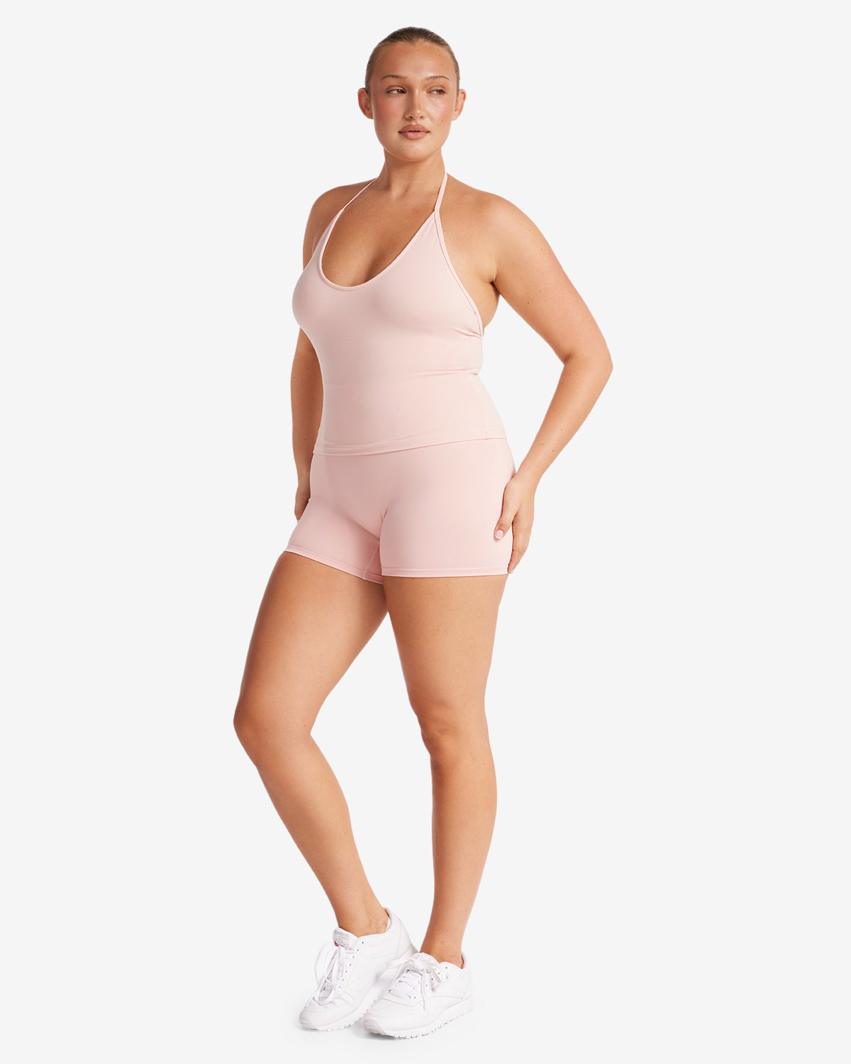 Serenity Scrunch Shorts 4" | Blush