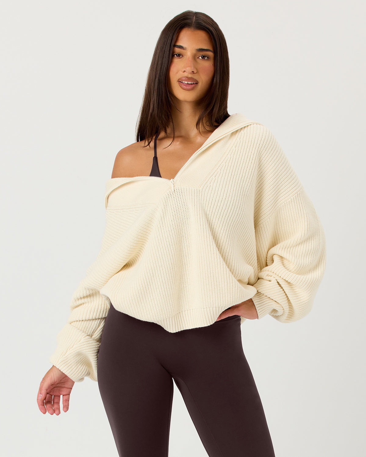 Oversized Knit Sweater | Milk