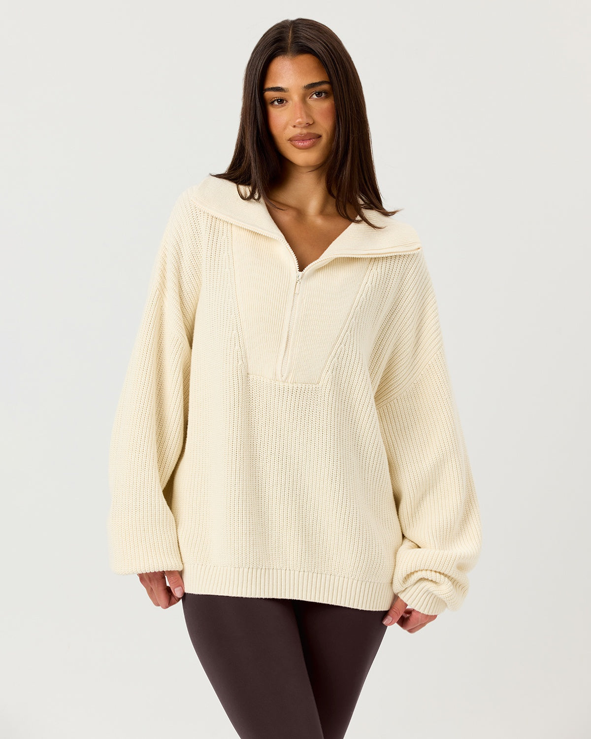 Oversized Knit Sweater | Milk