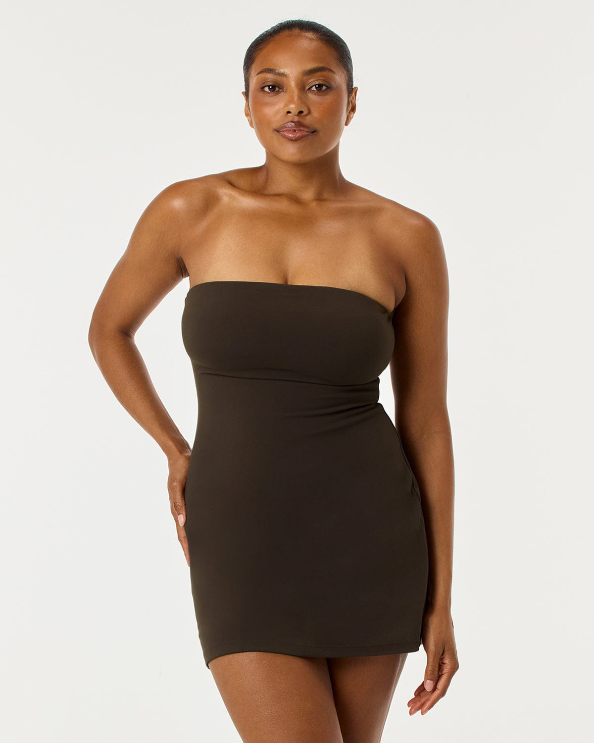 Form Strapless Mini Dress | Dark Chocolate