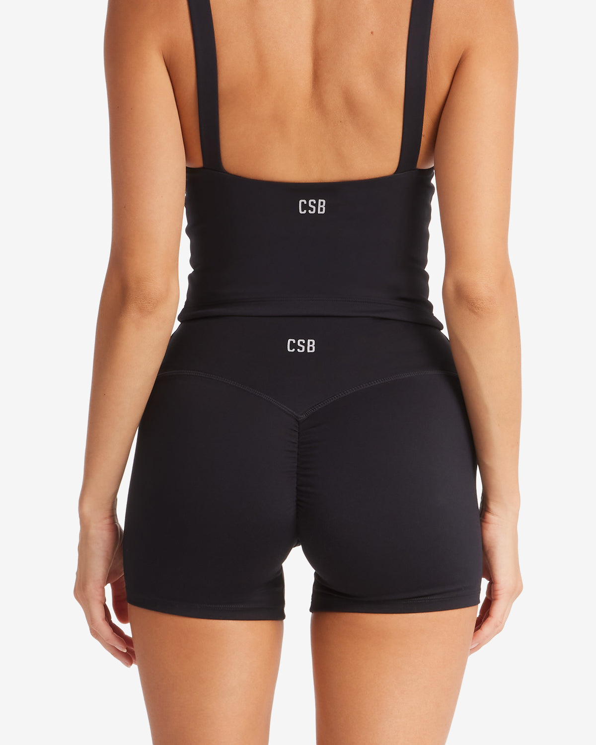 Serenity Scrunch Shorts 4" | Black