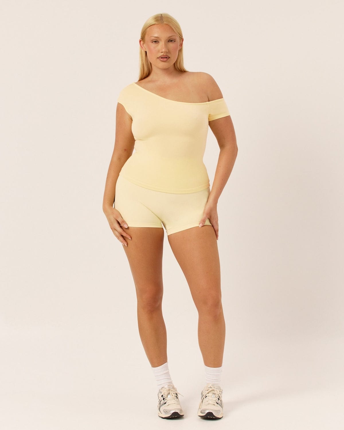 One Shoulder Capped Sleeve Top | Butter