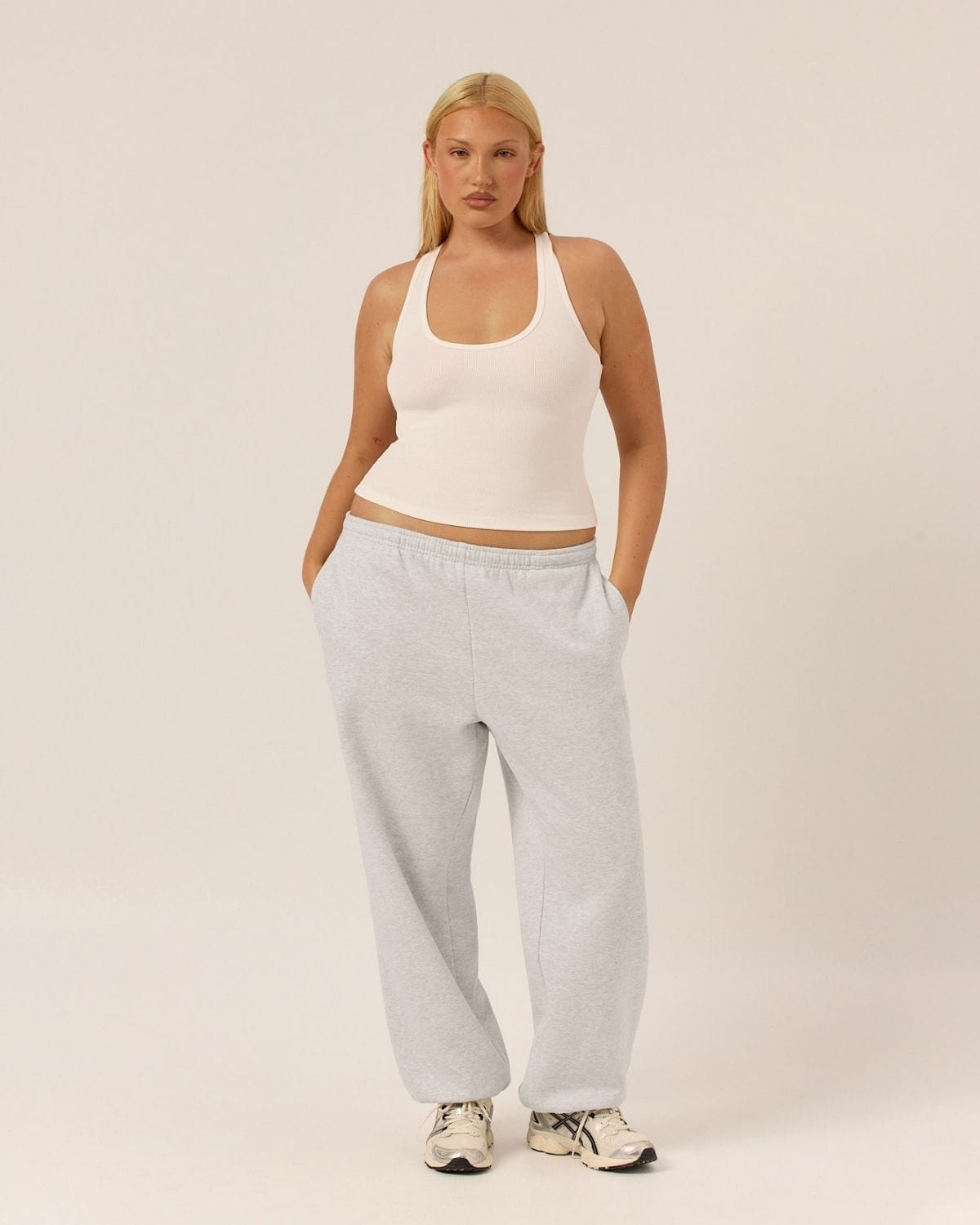 Fleece Oversized Cuff Sweatpants | Snow Marle