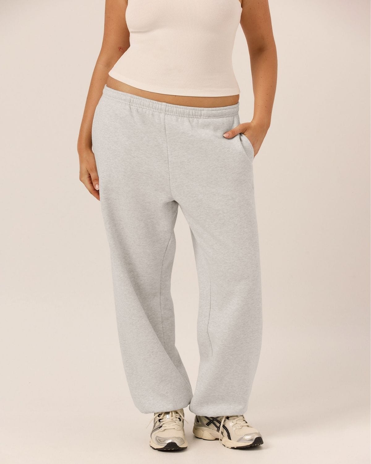 Fleece Oversized Cuff Sweatpants | Snow Marle