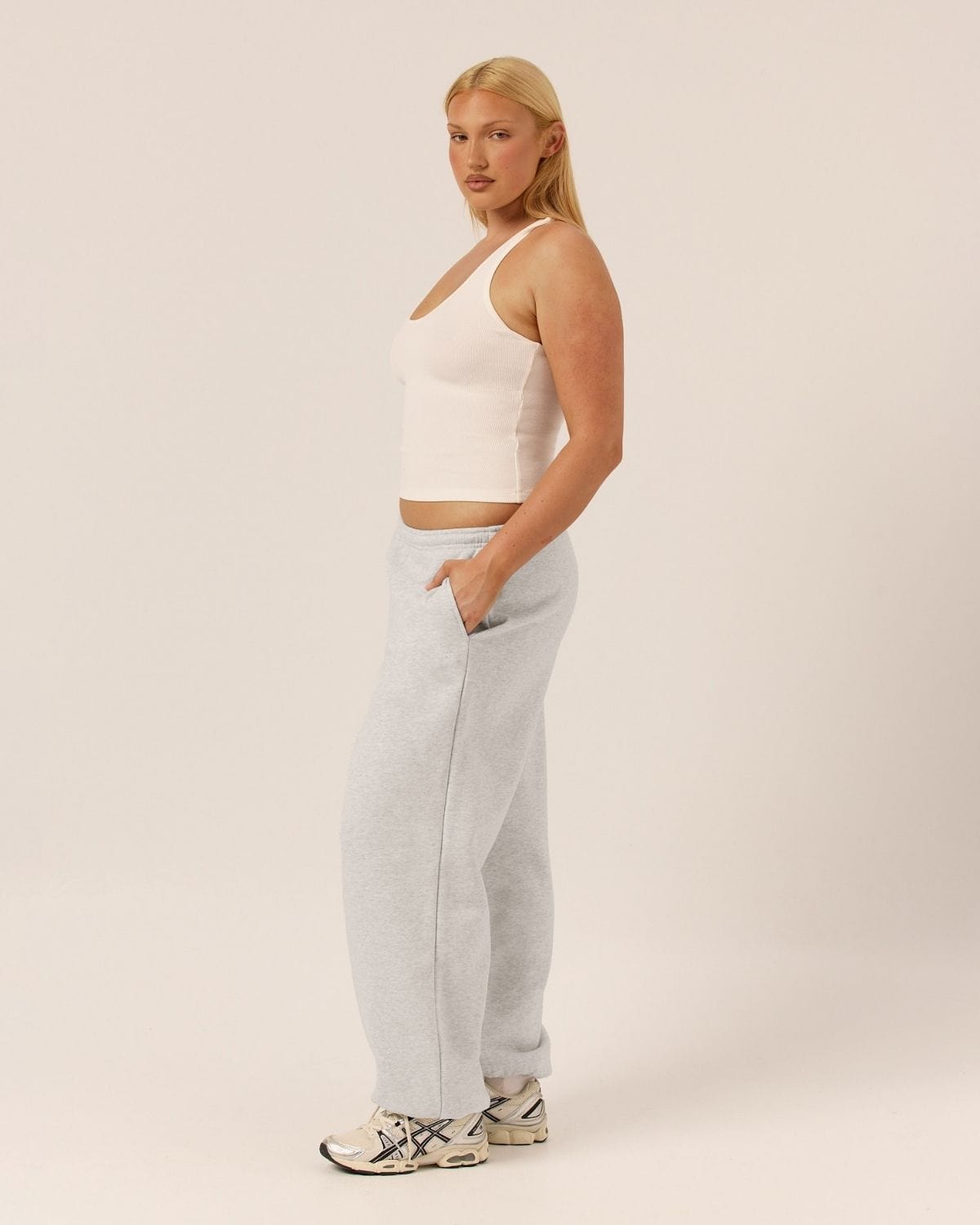 Fleece Oversized Cuff Sweatpants | Snow Marle