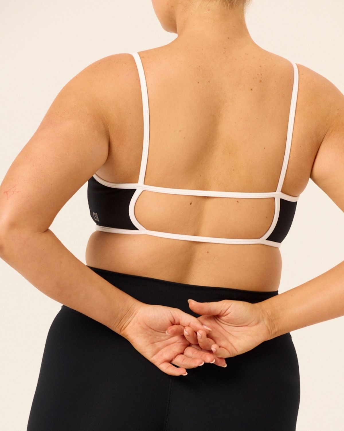 Serenity Ayla Crop | Black Two Tone