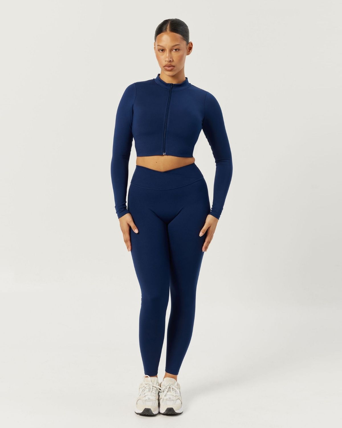 Serenity Sculpt Zip Jacket | Navy