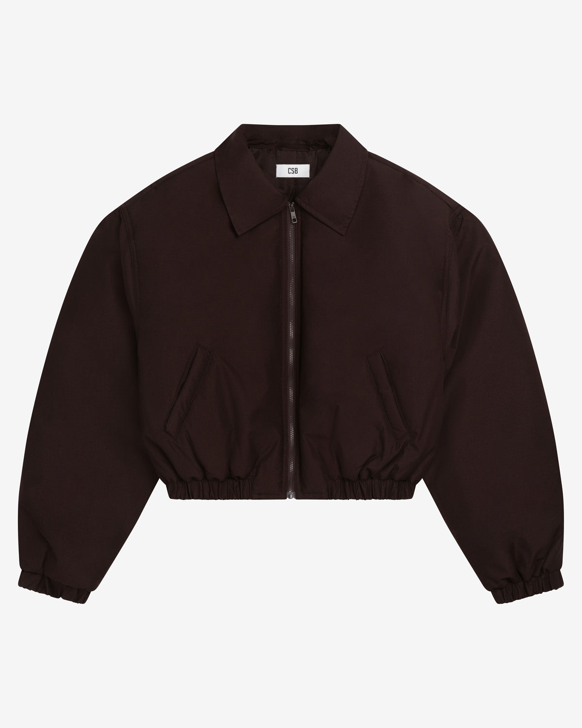 Cropped Oversized Bomber Jacket | Espresso