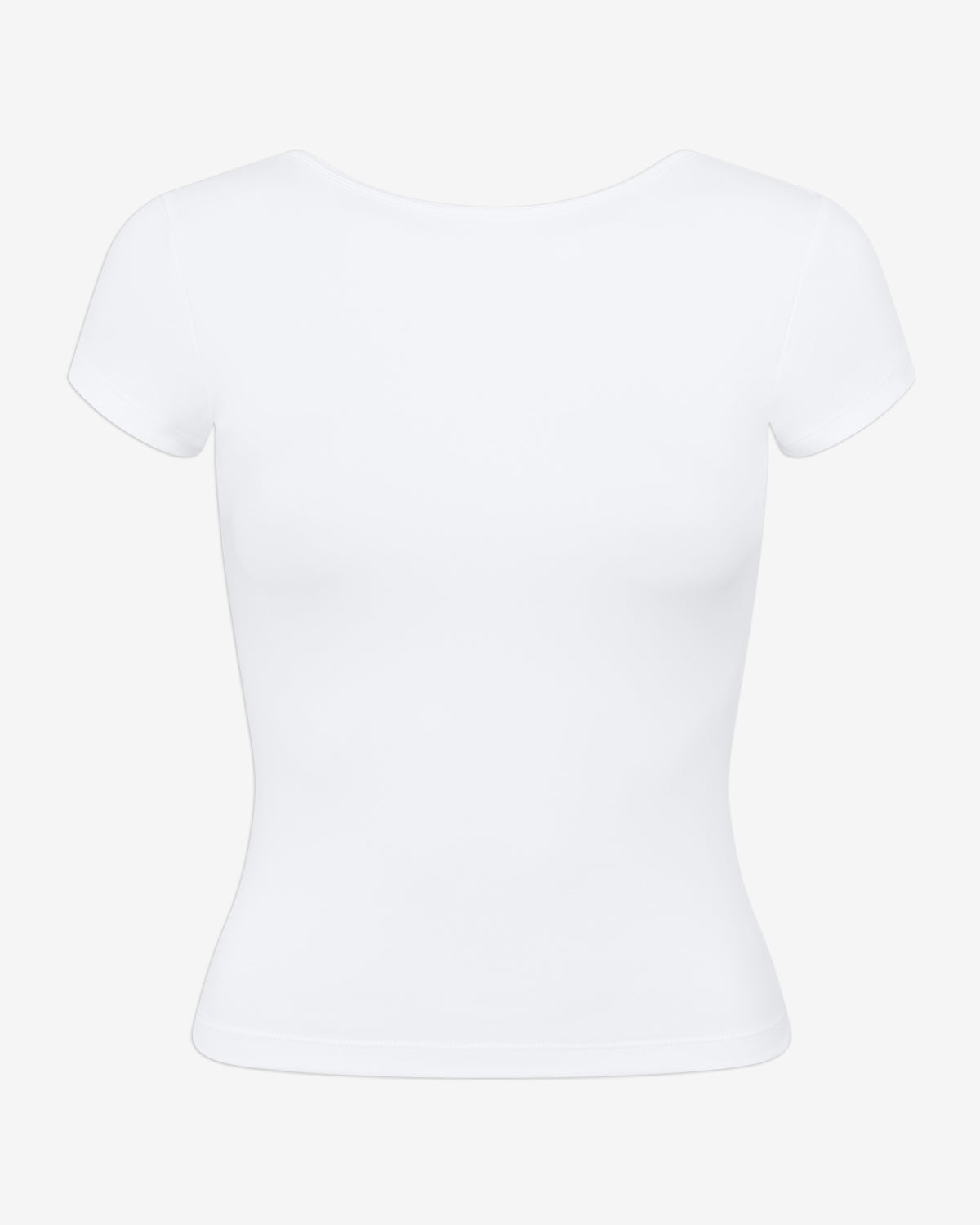 Open Back Tee | White