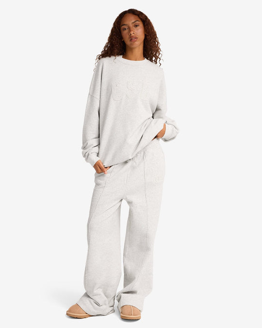 CSB Wide Leg Sweatpant | Snow Marl