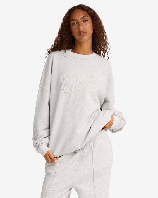 CSB Crewneck Sweatshirt | Snow Marl