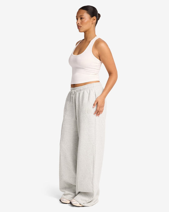 CSB Wide Leg Sweatpant | Snow Marl