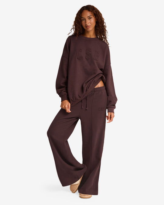 CSB Wide Leg Sweatpant | Espresso