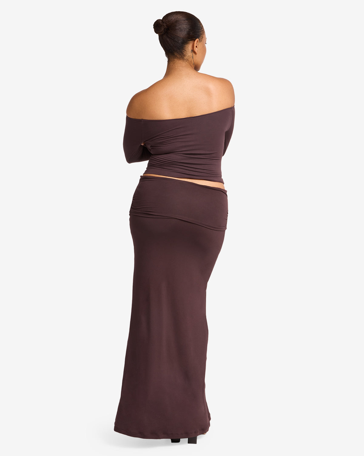 Foldover Maxi Skirt | Espresso