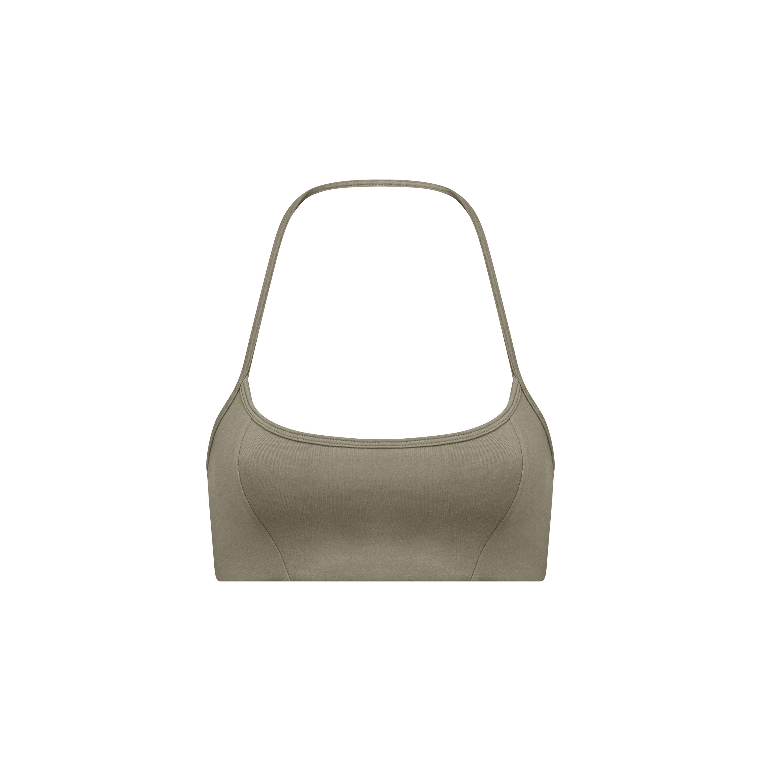Serenity Contour Halter Crop | Vintage Khaki