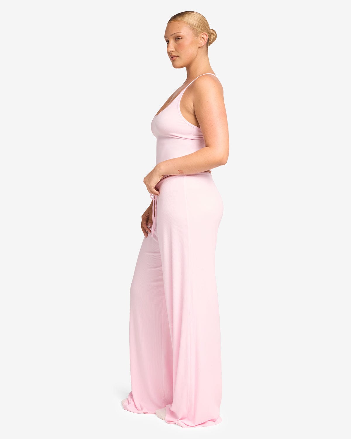 Rib Wide Leg Sleep Pant | Blossom