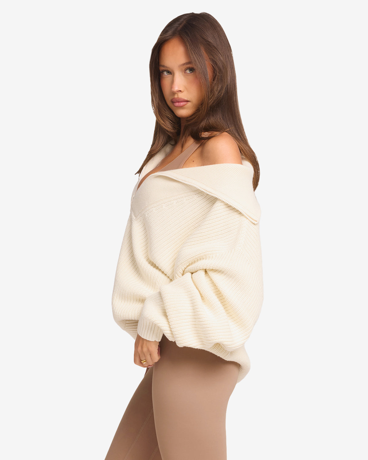 Oversized Knit Sweater | Milk
