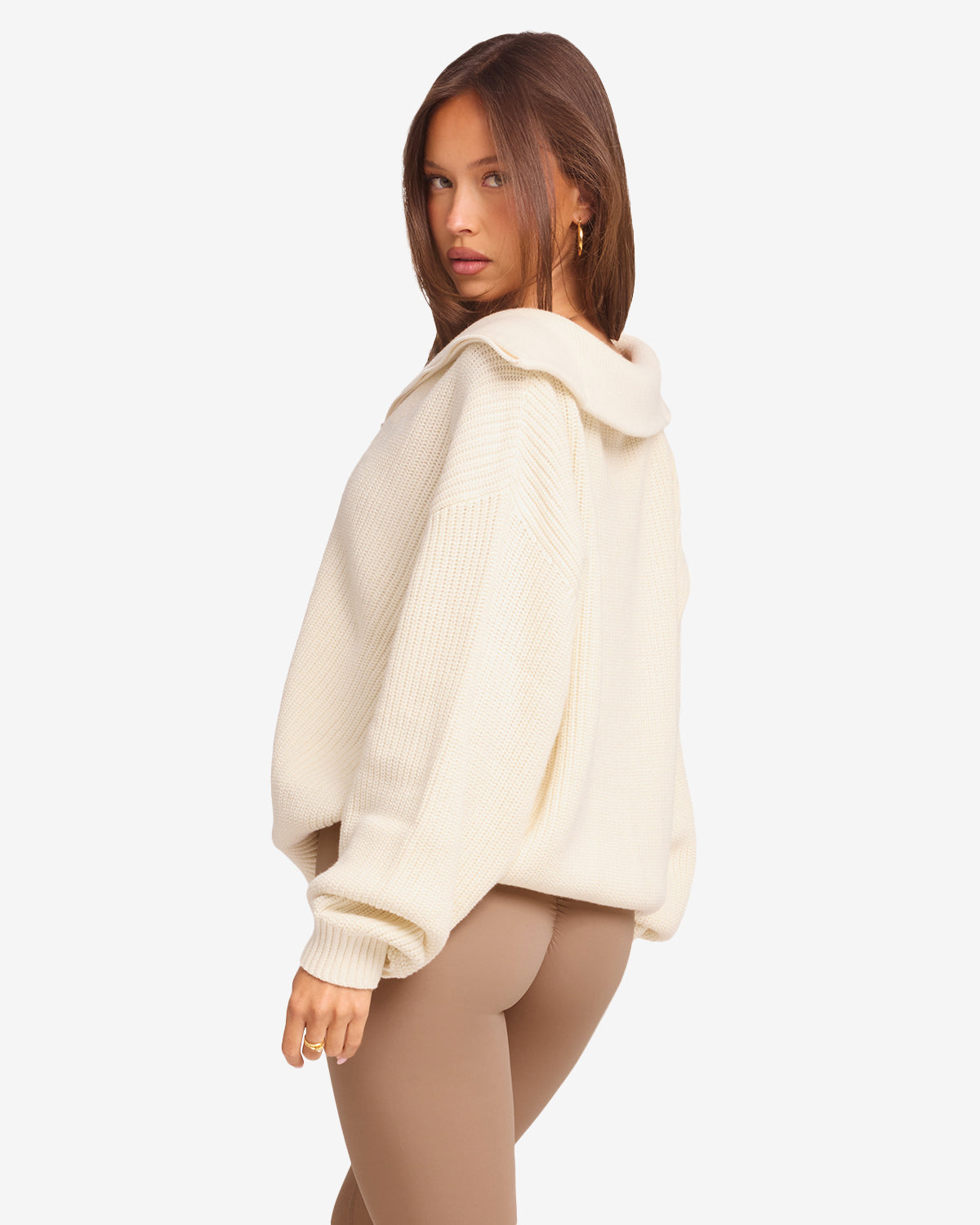 Oversized Knit Sweater | Milk