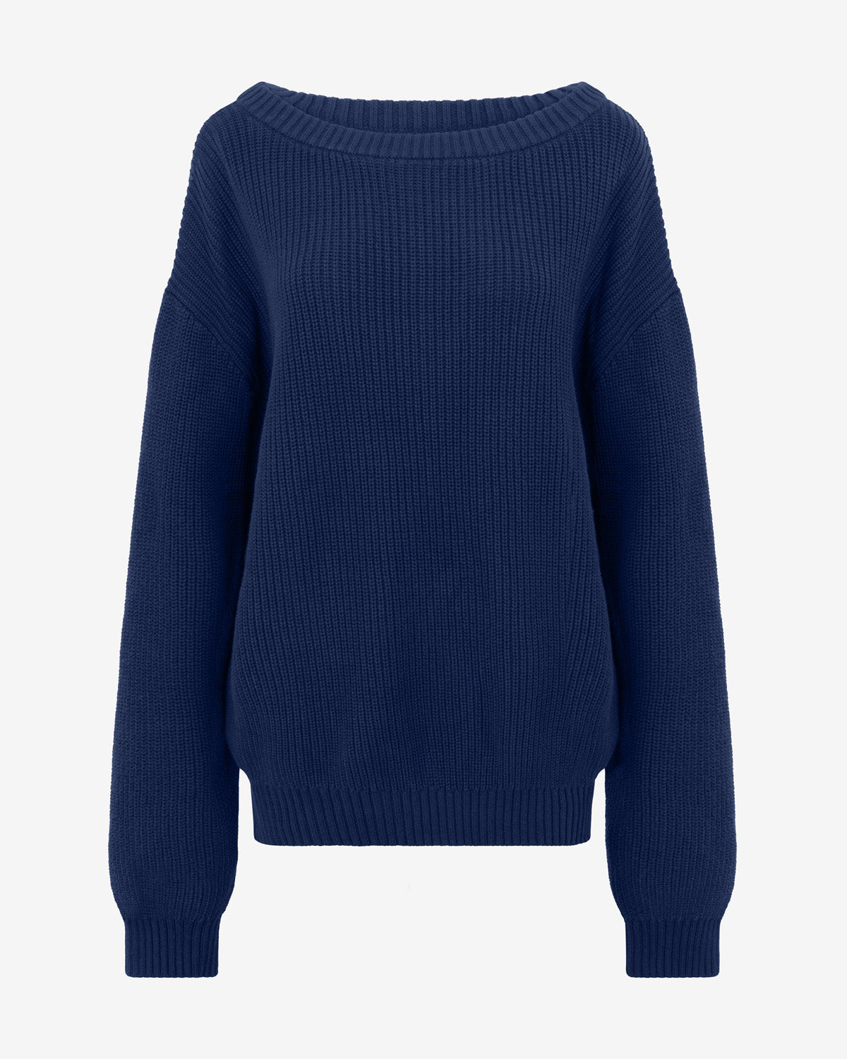 Off Shoulder Knit Sweater | Navy