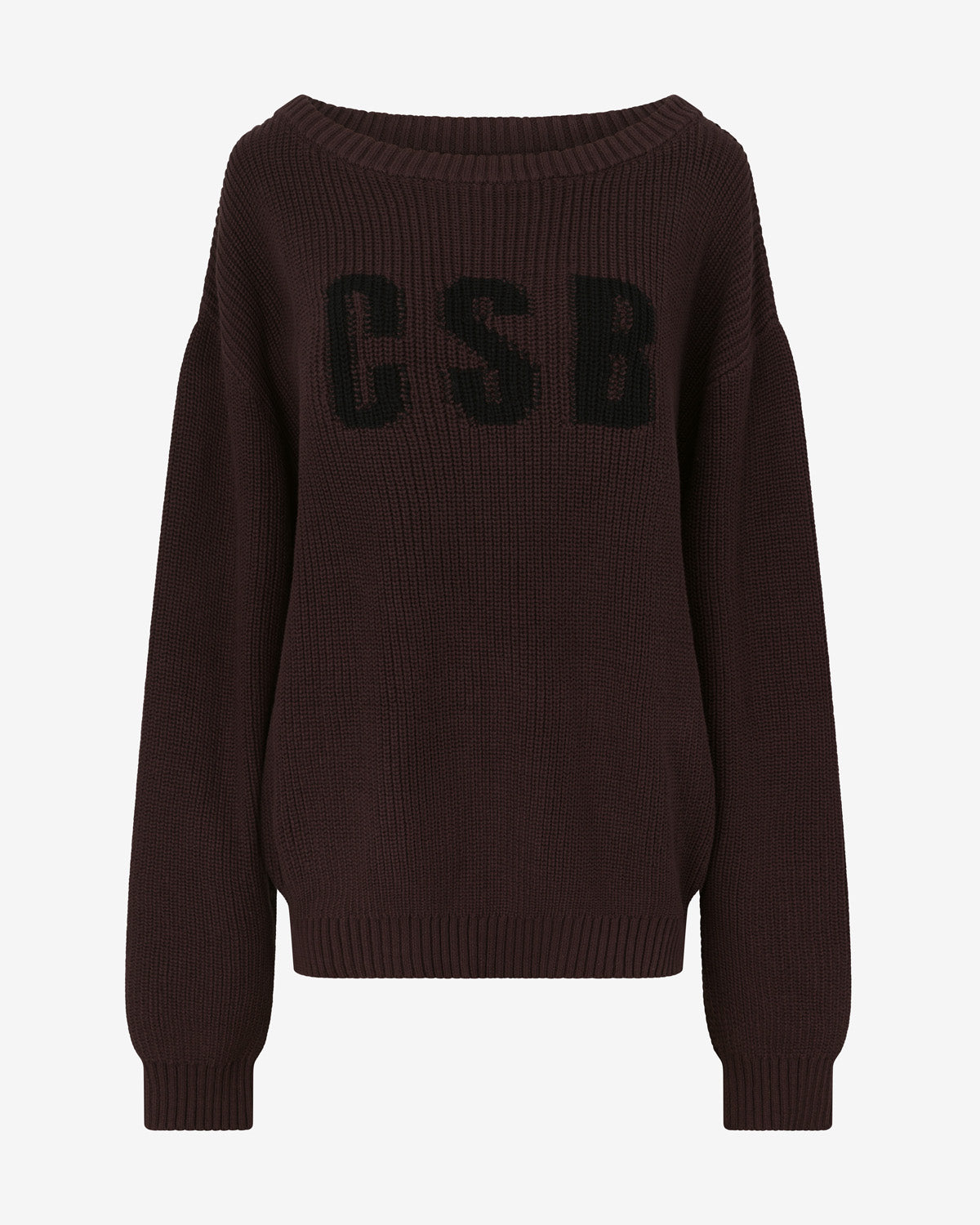 Off Shoulder Knit Sweater | Espresso