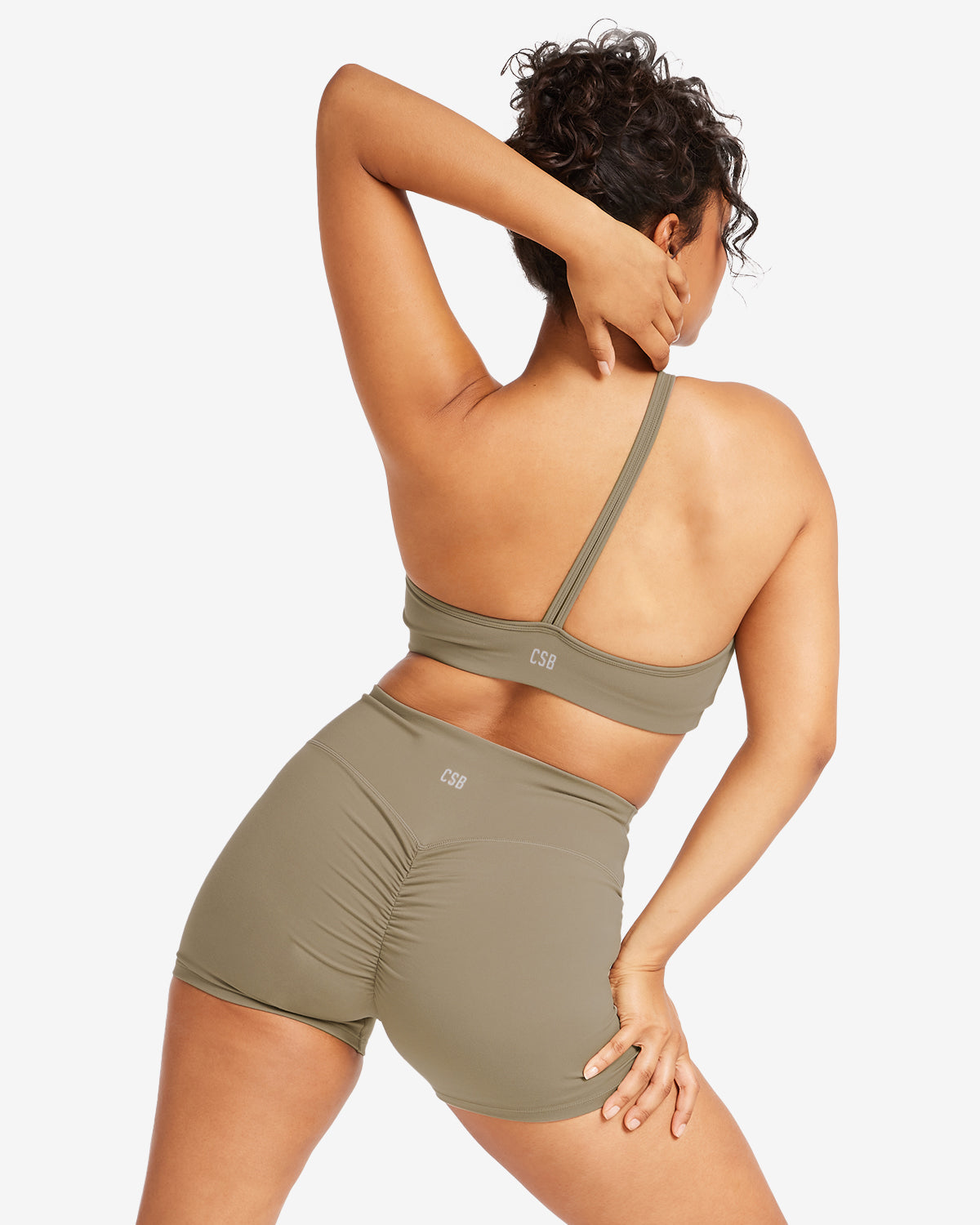 Serenity Strappy One Shoulder Crop | Vintage Khaki