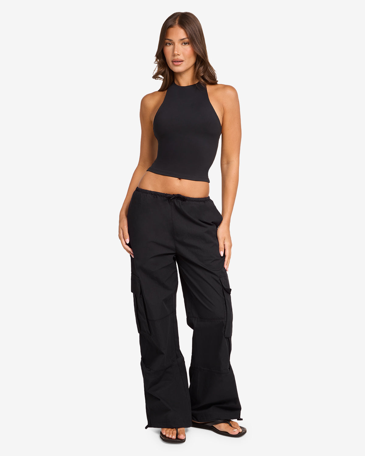 Women's Black Cargo Pants CSB