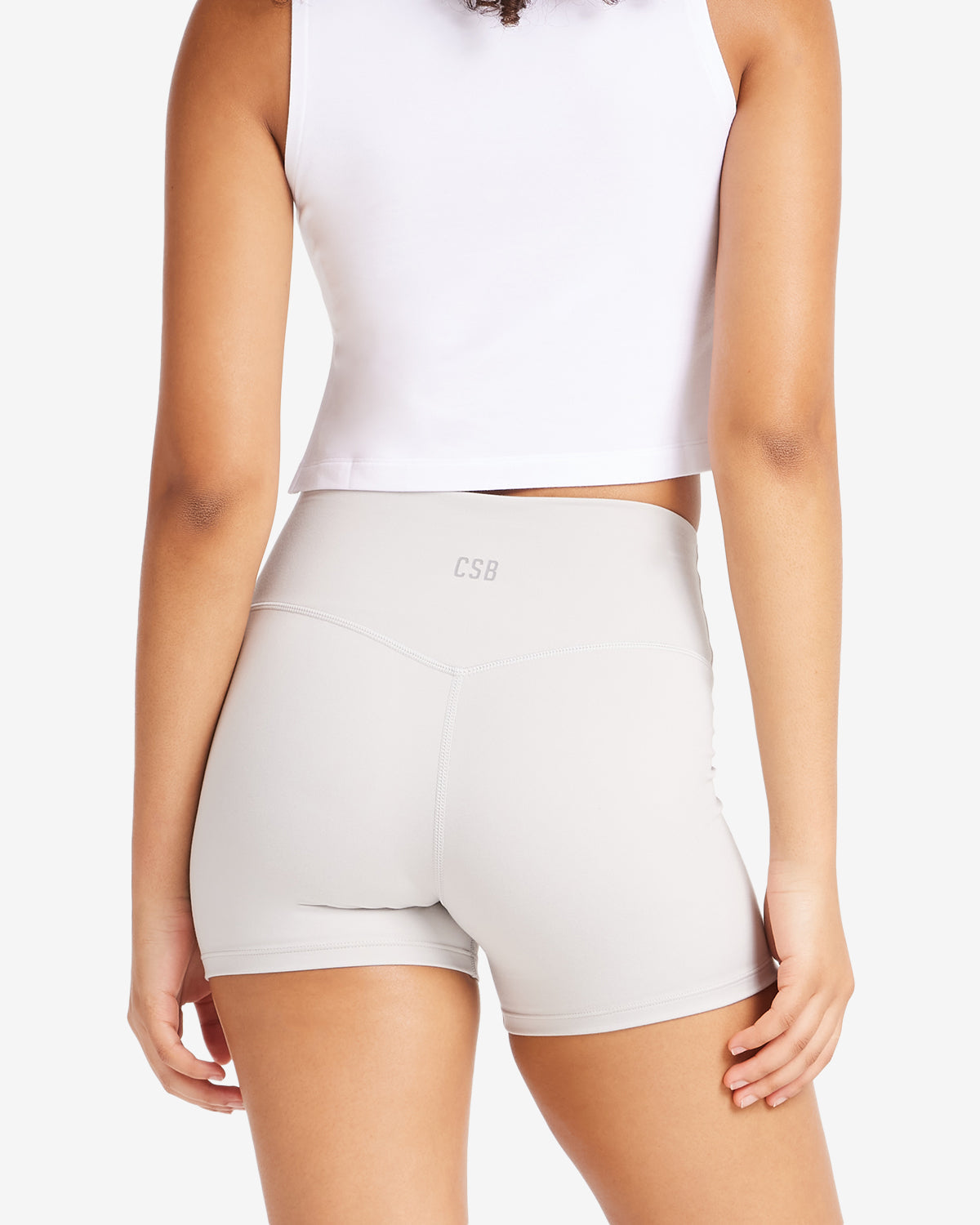 Serenity Drawstring Shorts 4" | Light Grey