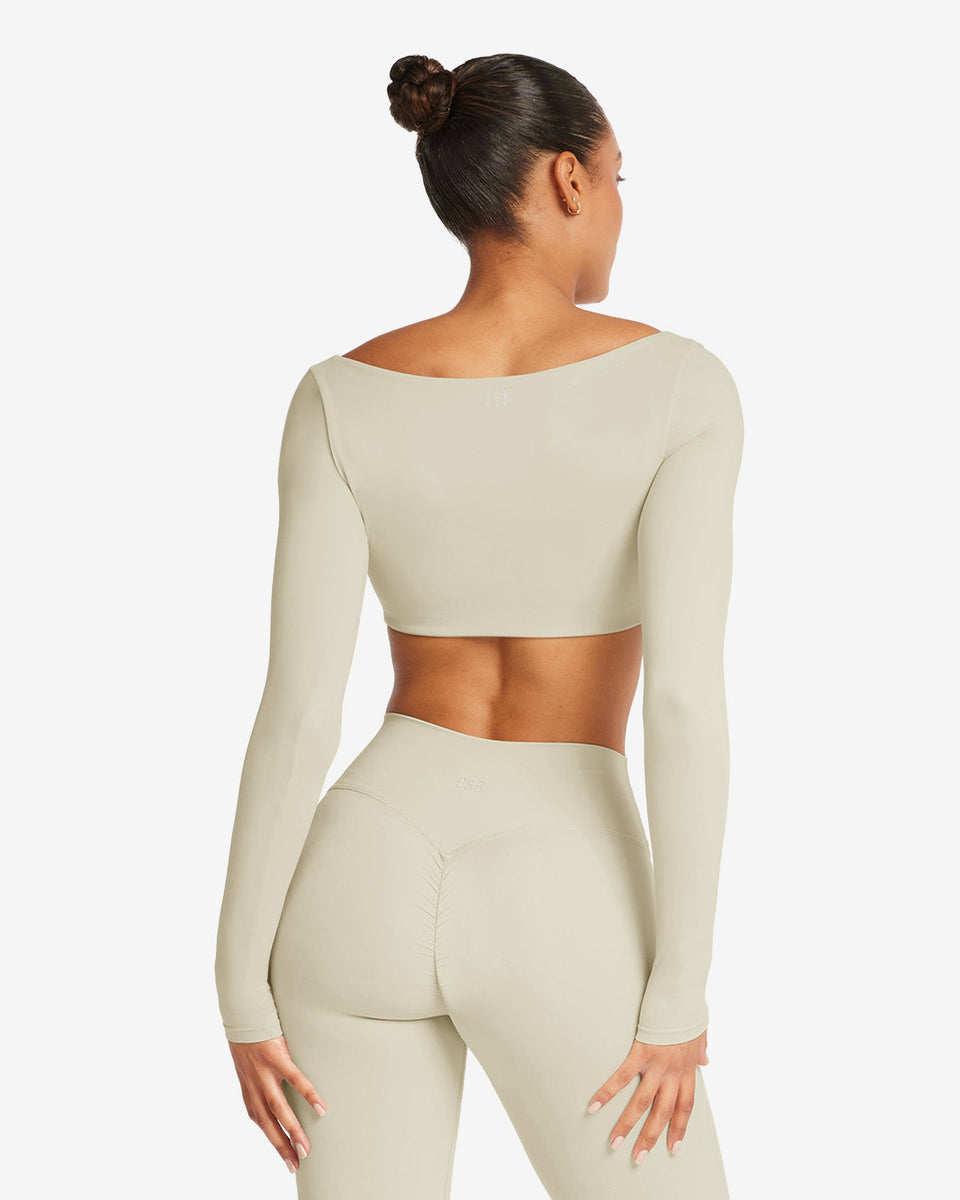 Freedom Scoop Long Sleeve Crop | Chai – CSB