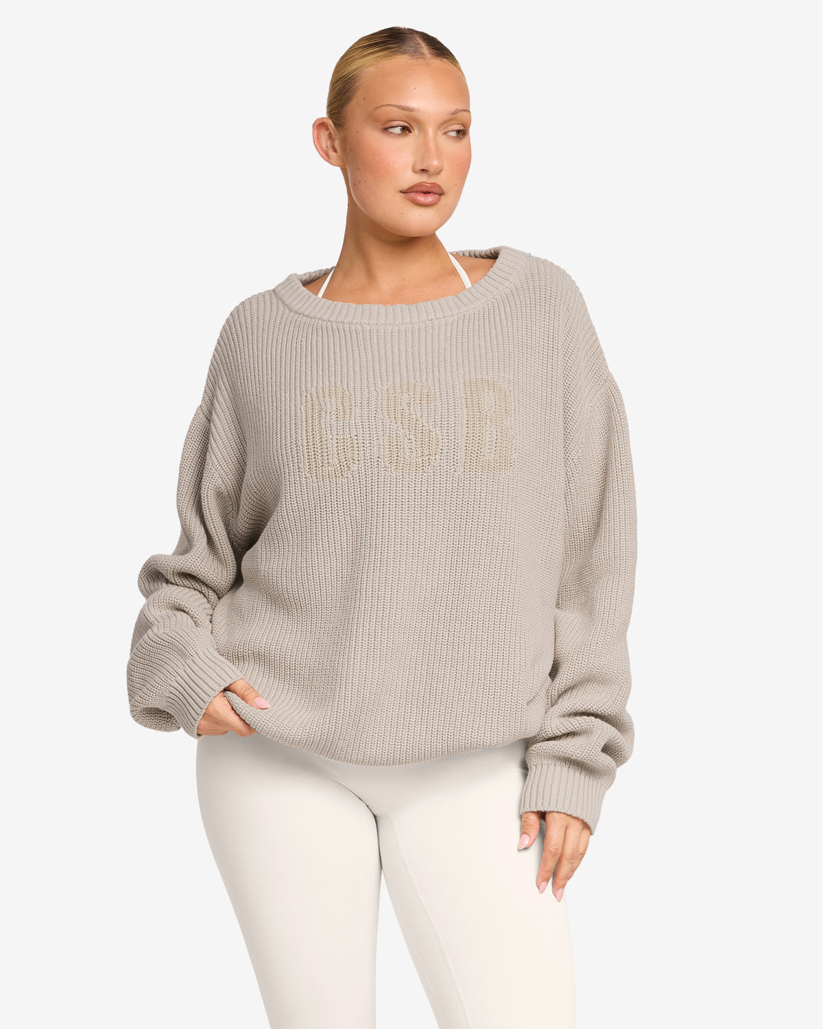 Off Shoulder Knit Sweater | Oak