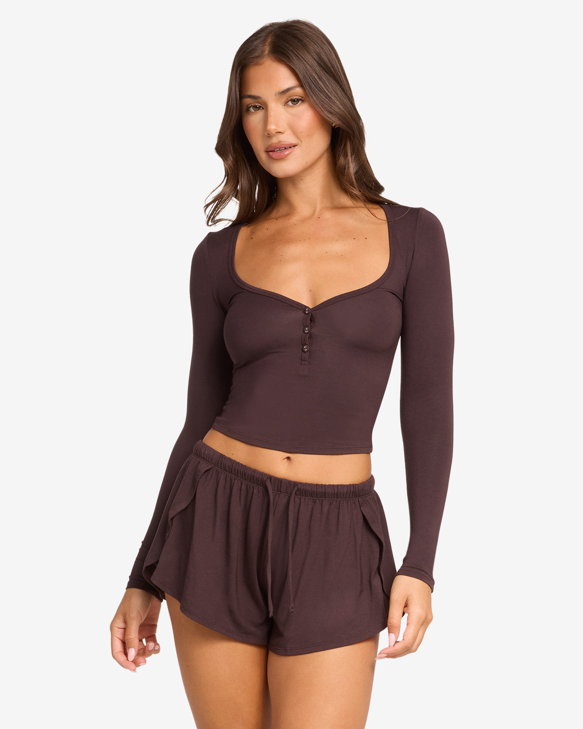 Sleep Long Sleeve Top | Espresso
