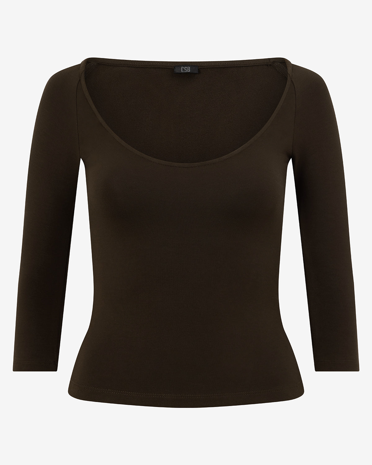 3/4 Sleeve Top | Dark Chocolate