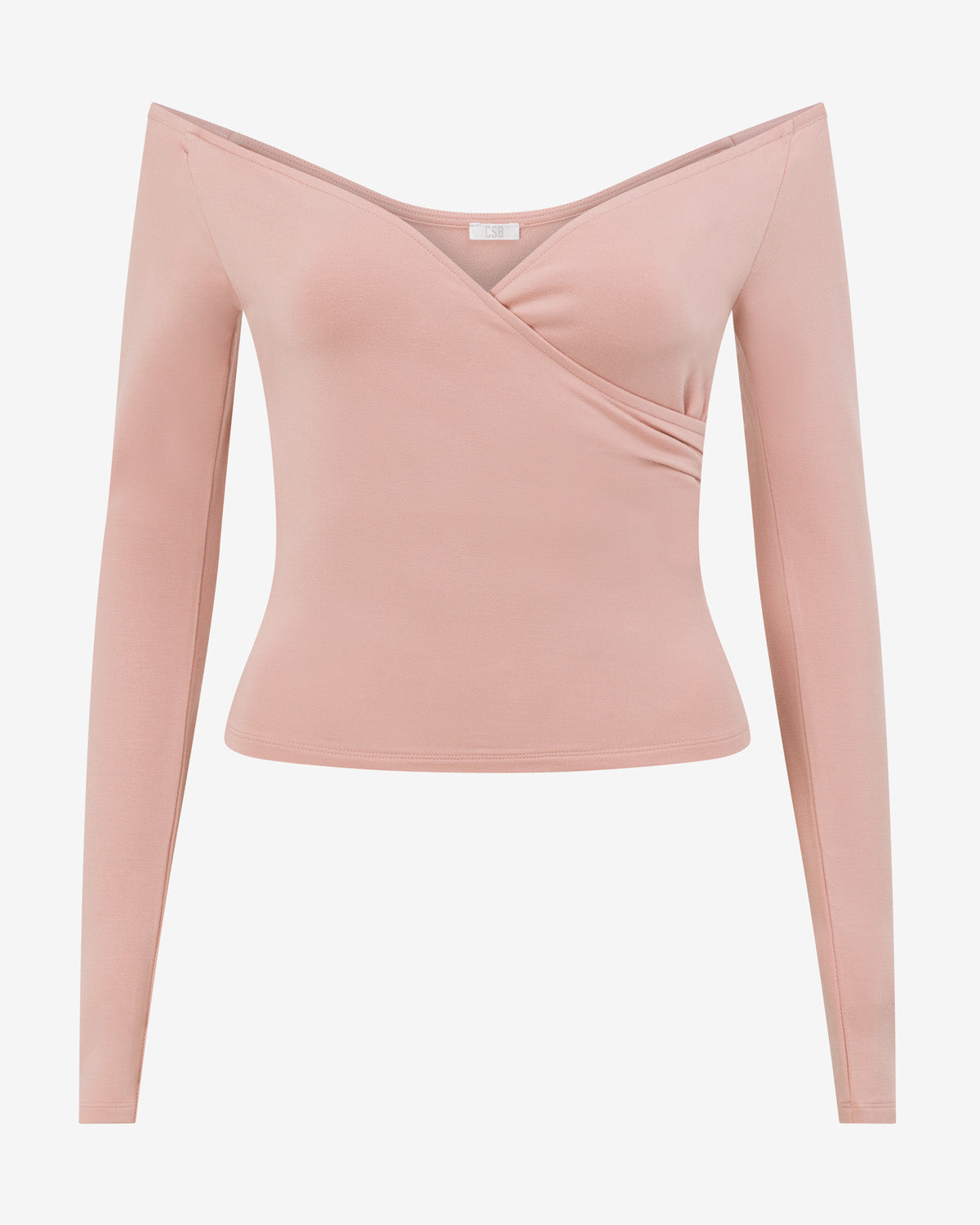 Off Shoulder Wrap Top | Dusty Pink