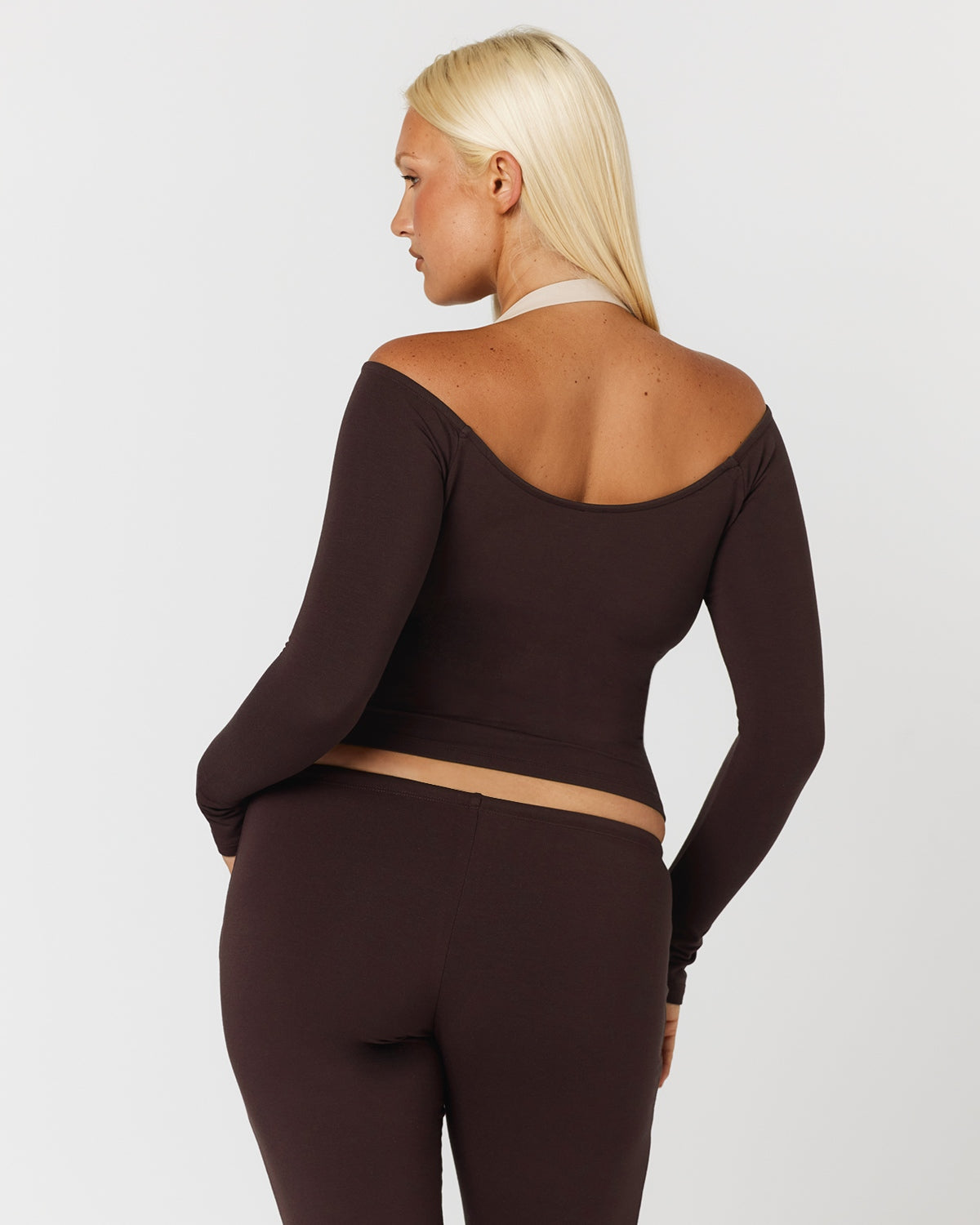 Off Shoulder Wrap Top | Espresso