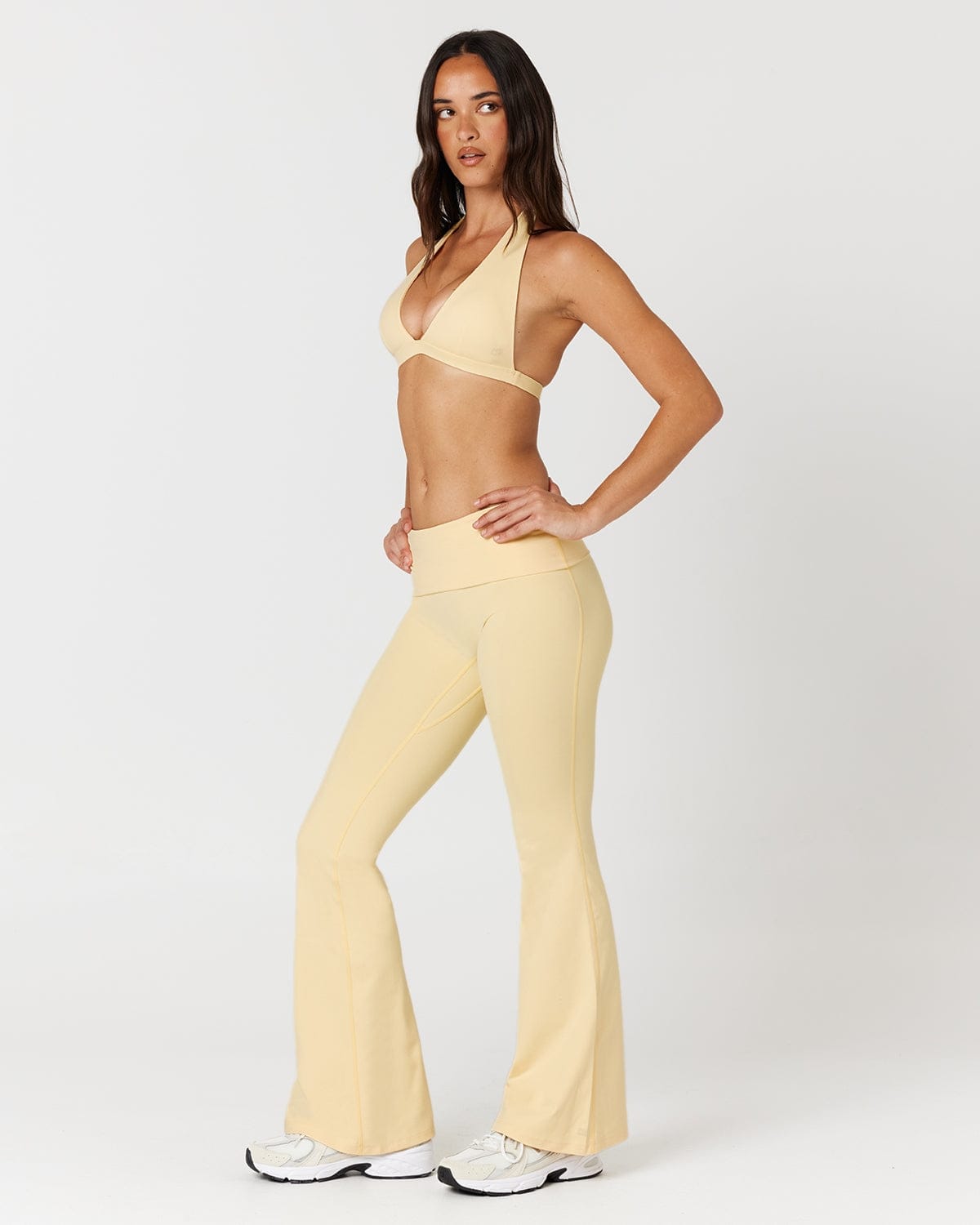 Form Invisible Scrunch Flare Fold Over Leggings | Butter