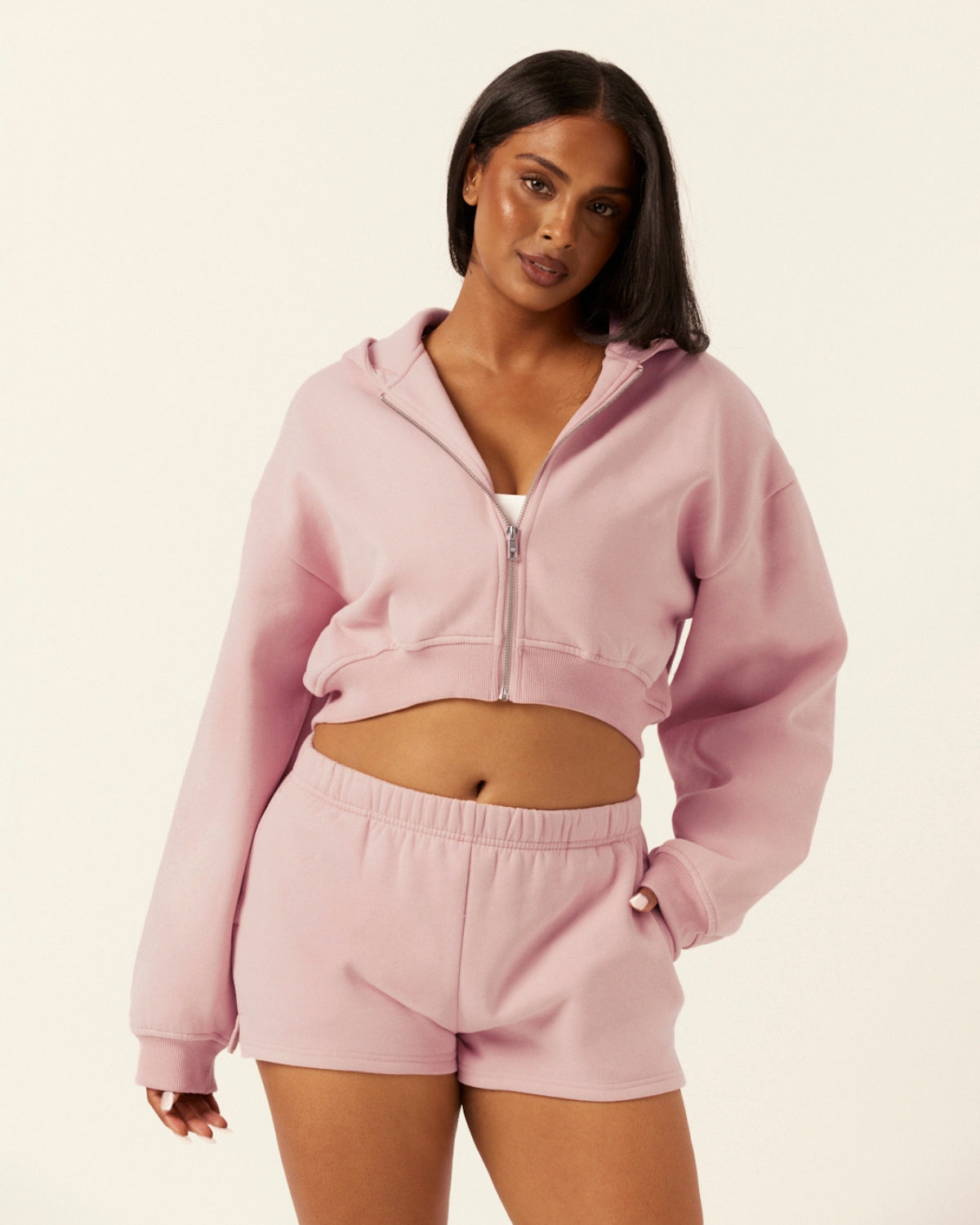 Fleece Sweat Shorts | Dusty Pink