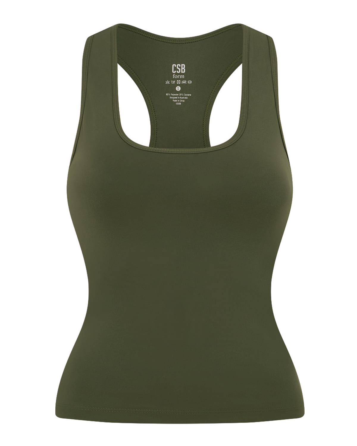 Form Wide Strap Scoop Tank | Deep Green