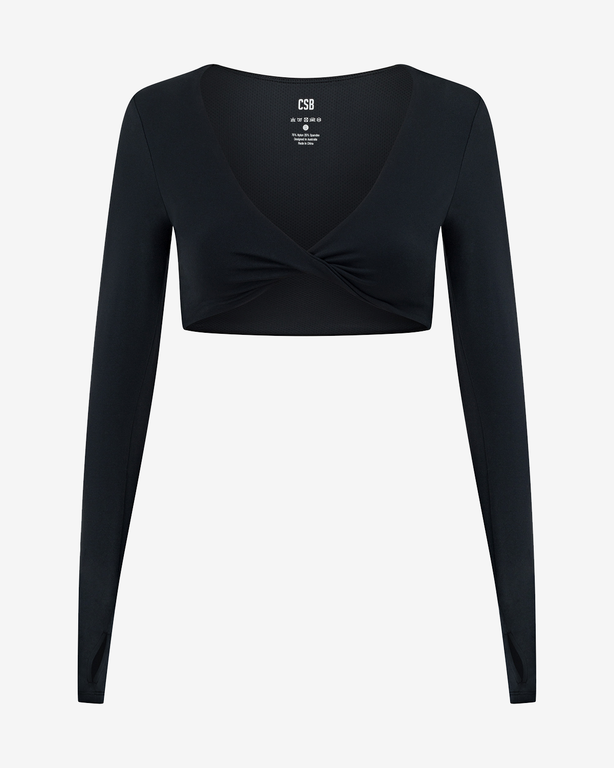 Fade Sierra Long Sleeve Crop | Black