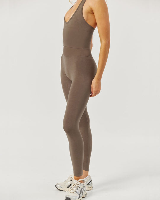 Seamless Invisible Scrunch Leggings | Chocolate Chip