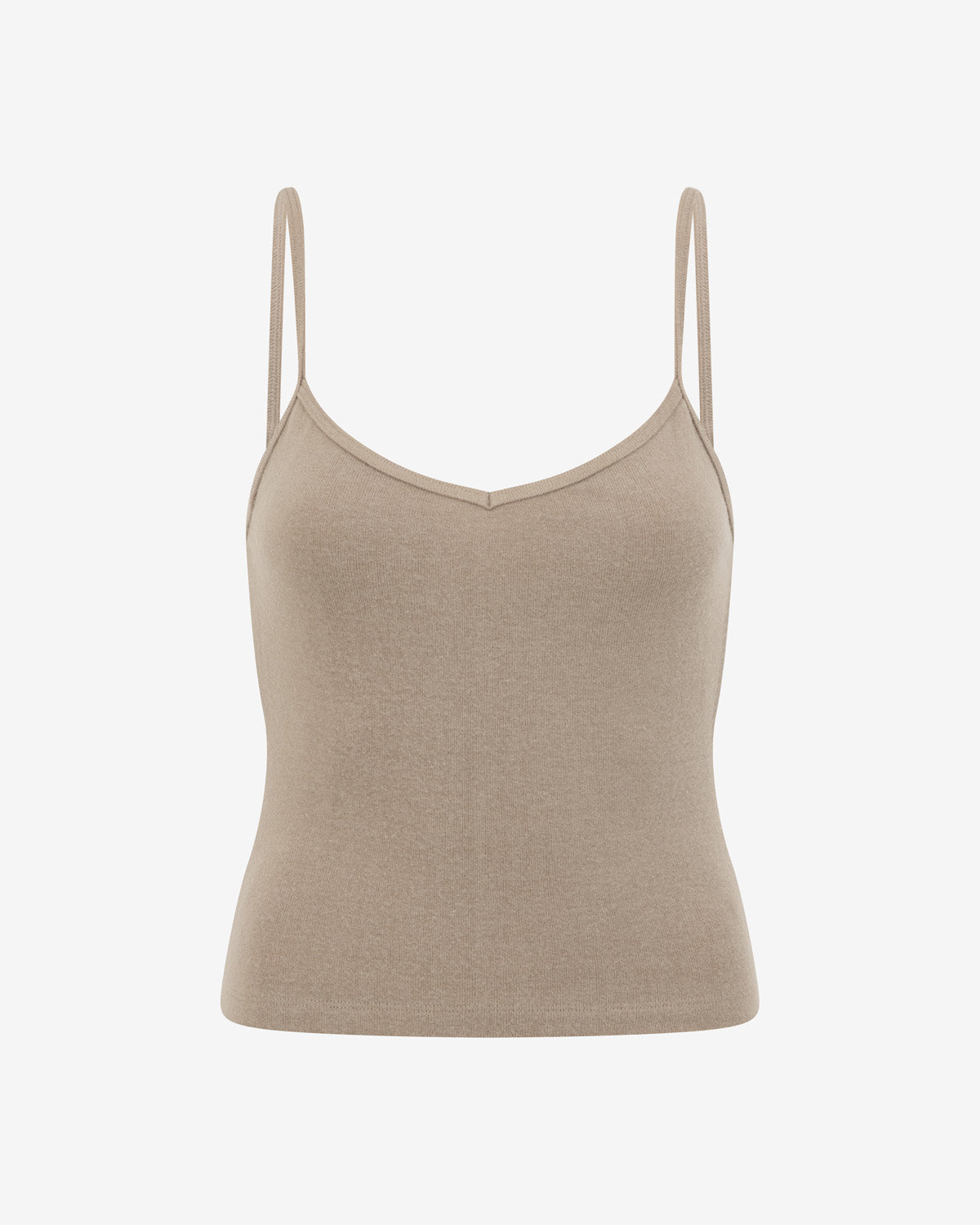 Thin Strap Tank | Almond