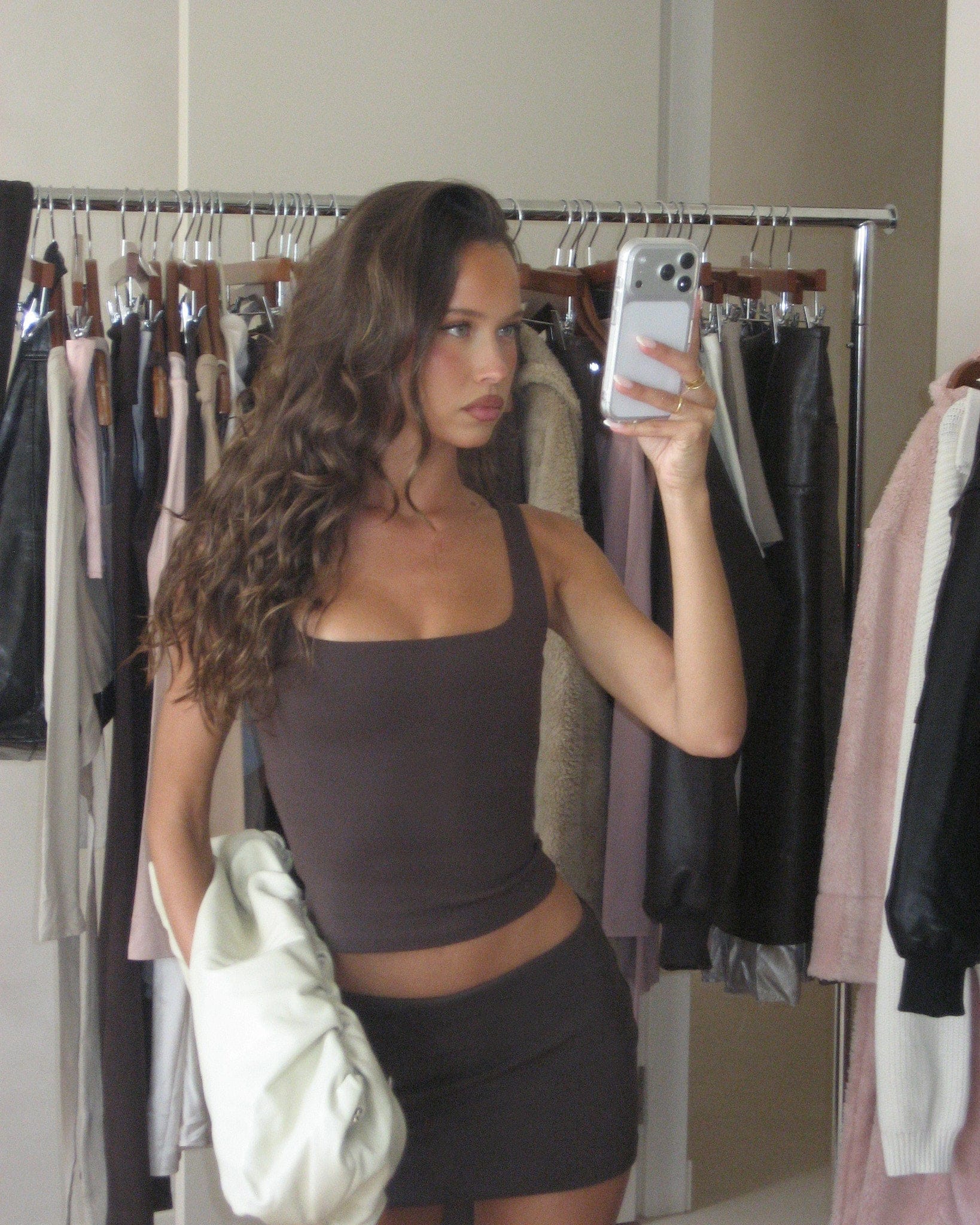 Micro Mini Skirt | Dark Chocolate