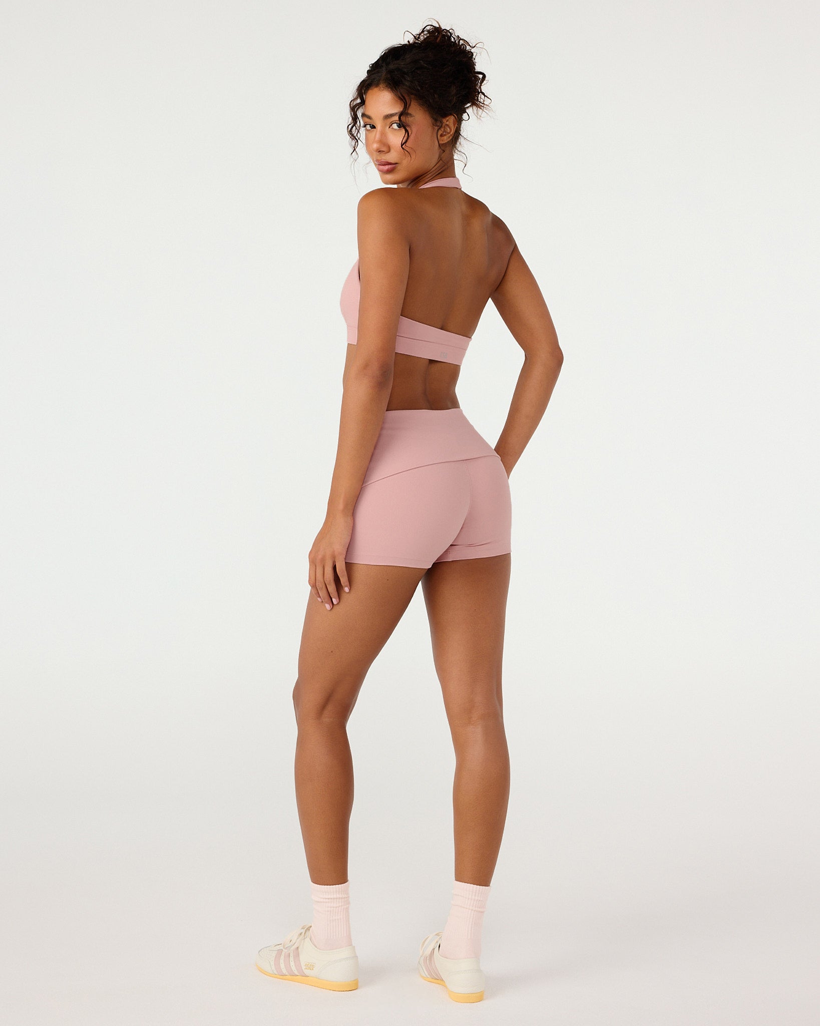 Form Invisible Scrunch Fold Over Shorts 3" | Dusty Pink