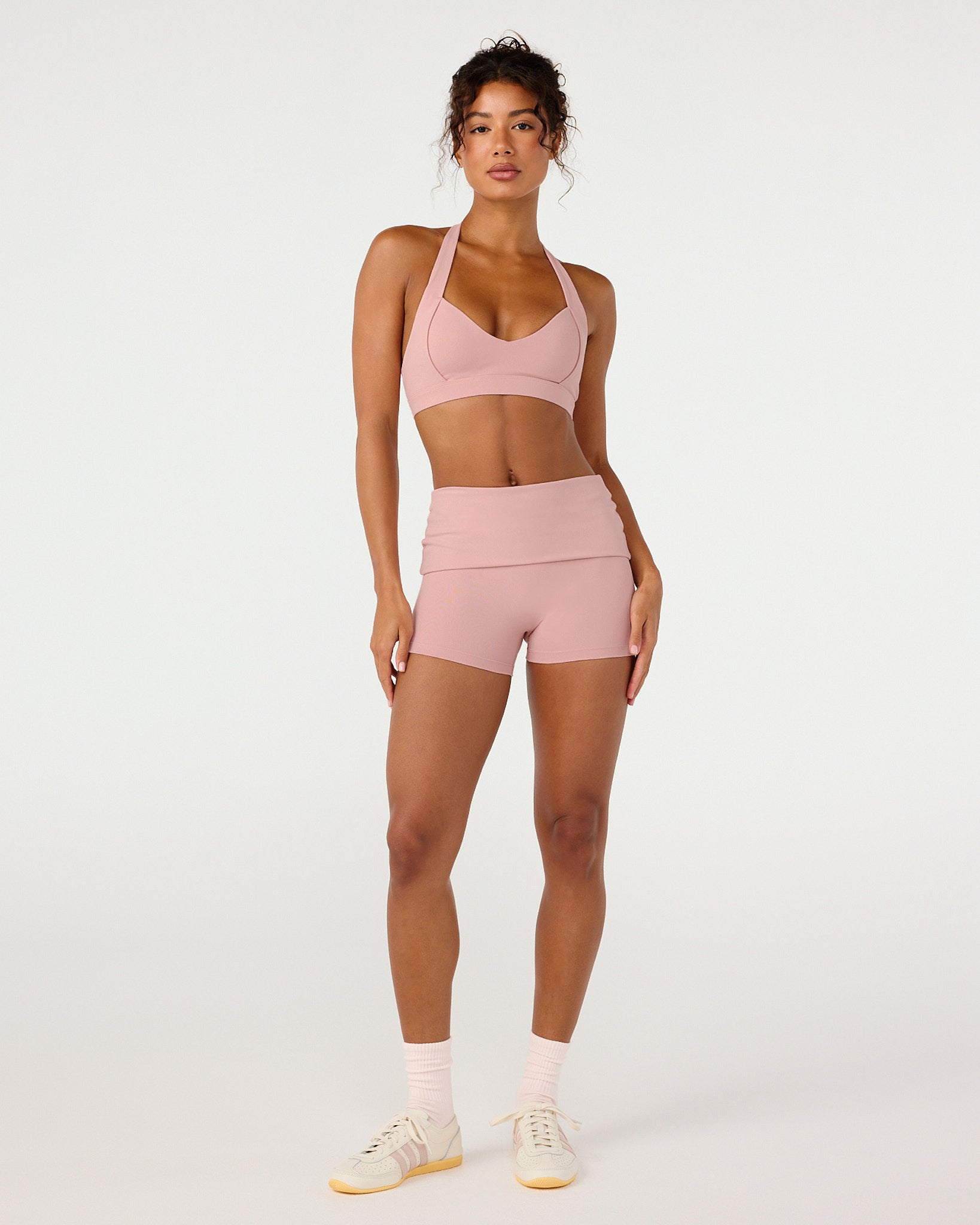 Form Invisible Scrunch Fold Over Shorts 3" | Dusty Pink